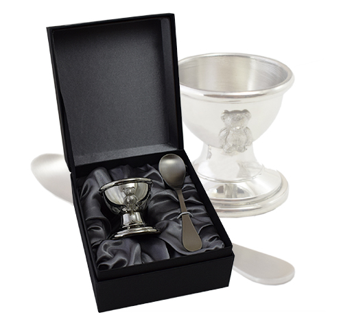 Teddy egg cup and spoon